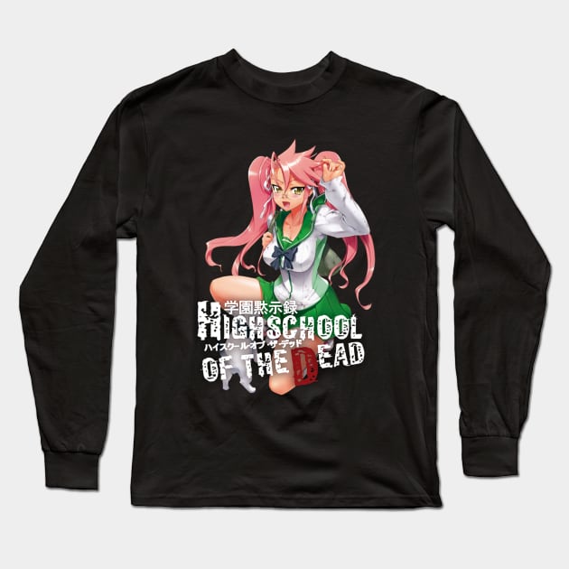 High School of the Dead (HOTD) - Saya Long Sleeve T-Shirt by shukomei